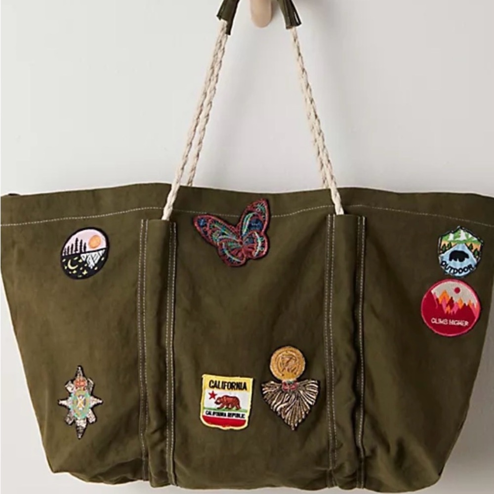 Free people Been there Badge Tote Bag $128 current online